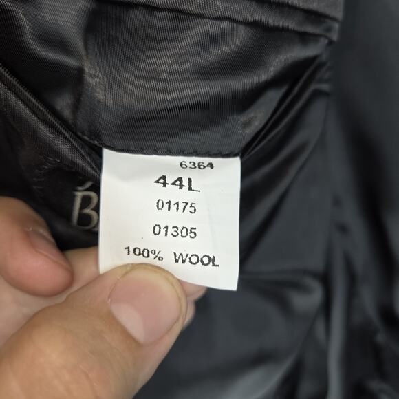 Jos A Bank Mens Blazer Sport Coat Jacket Wool Black 44L Business Workwear Job - Picture 8 of 15